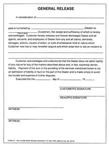 GENERAL RELEASE FORM