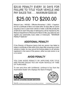 AVOID TITLE PENALTY