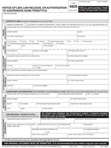 Notice of Lien 3 part form revised 7-10
