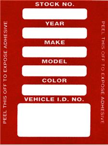 M-V-1100-RED - STOCK NUMBER DECALS (RED)