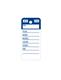 M-225TS-BLUE - Top Stripe Key Tags in Blue